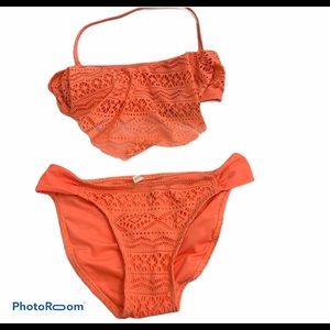 Red Camel Women’s Orange Two Piece Bikini Swimsuit